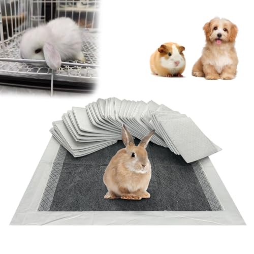 PeSandy PIPI Matten für Kaninchen, Hygienematte für Meerschweinchen, 60 Stück Einweg-Käfigeinlagen mit Super Saugfähig & Geruchshemmend für Welpen Katzen Chinchillas Hamster Frettchen Lgel (60x45cm) von PeSandy