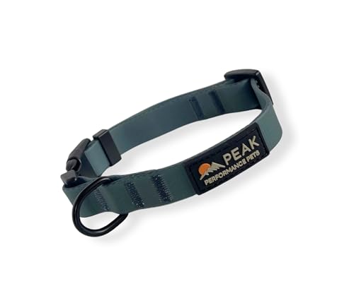 Peak Performance Pets Overlook Wasserdichtes Hundehalsband, groß, Waldgrün, langlebig, bequem, extra große Welpen und große Hunde, leicht zu reinigen, geruchsdicht, schmutzdicht von Peak Performance Pets