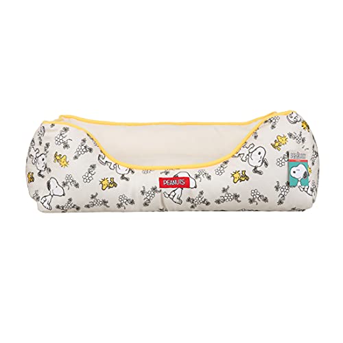 Peanuts Snoopy & Woodstock Cuddler Hundebett in Beige | erhöhtes Hundebett mit erhöhtem Rand | Plüsch-Hundebett für alle Hunde | 61 x 48,3 x 20,3 cm von Peanuts for Pets