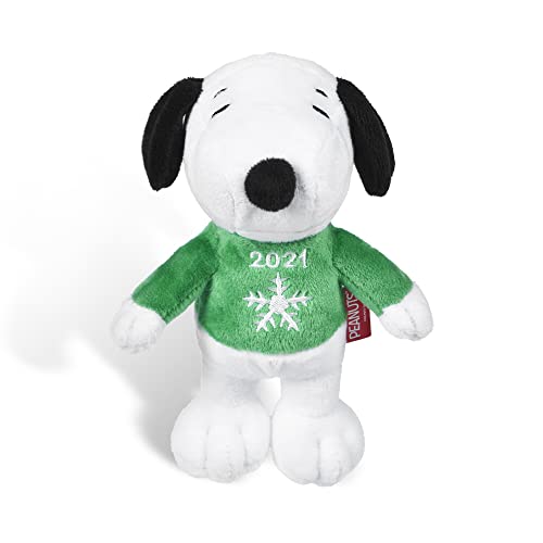 Peanuts Snoopy Plüsch-Hundespielzeug mit Quietscher – Grün, offizielles Lizenzprodukt von Peanuts von Peanuts for Pets