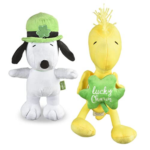 Peanuts for Pets Snoopy & Woodstock Quietschendes Hundespielzeug, St. Patrick's Day, Peanuts-Hundespielzeug, Snoopy & Woodstock, St. Patrick's Day, 15,2 cm, 2 Stück von Peanuts for Pets