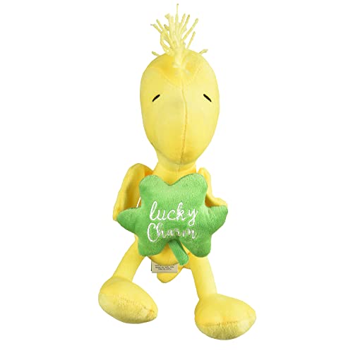 Peanuts for Pets Woodstock Hundespielzeug, St. Patrick's Day, Glücksbringer, quietschendes Haustier-Spielzeug, Woodstock | St. Patrick's Day | Snoopy-Spielzeug für Hunde, 22,9 cm – 1 Packung, FF19556 von Peanuts for Pets