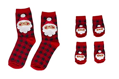 Pearhead Human and Dog Christmas Socks, Matching Pet Owner and Pet Apparel, Novelty Holiday Santa Claus Socks, Unisex One Size Fun Socks, Pet Lover Gifts, Christmas Stocking Stuffer von Pearhead