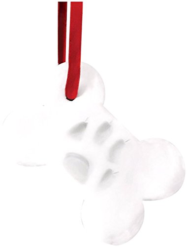 Pearhead Pet Paw Prints Dog or Cat Paw Print Imprint Kit, Bone Shaped Hanging DIY Pet Keepsake, Holiday Ornament von Pearhead