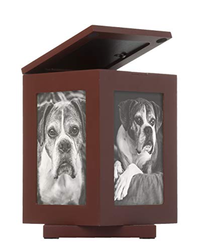 Pearhead Pet Rotating Pet Photo Memory Box and Ink Kit for Paw Print, Pet Memorial, Espresso von Pearhead