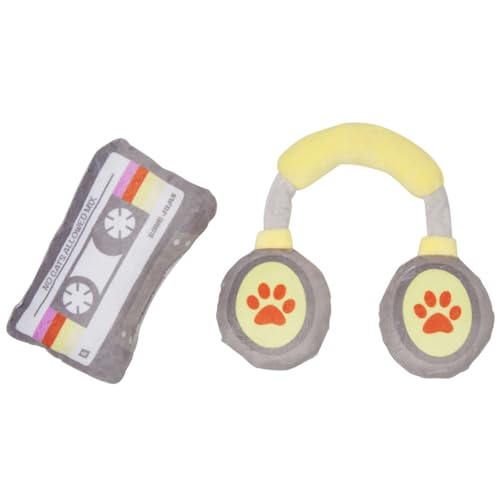 Pearhead Sub-Woofer Hundespielzeug, 2er Set, U-Bahn Hundespielzeug Set, Must Have Haustier Zubehör für Haustierbesitzer, Quietscher Hundespielzeug 2er Set von Pearhead