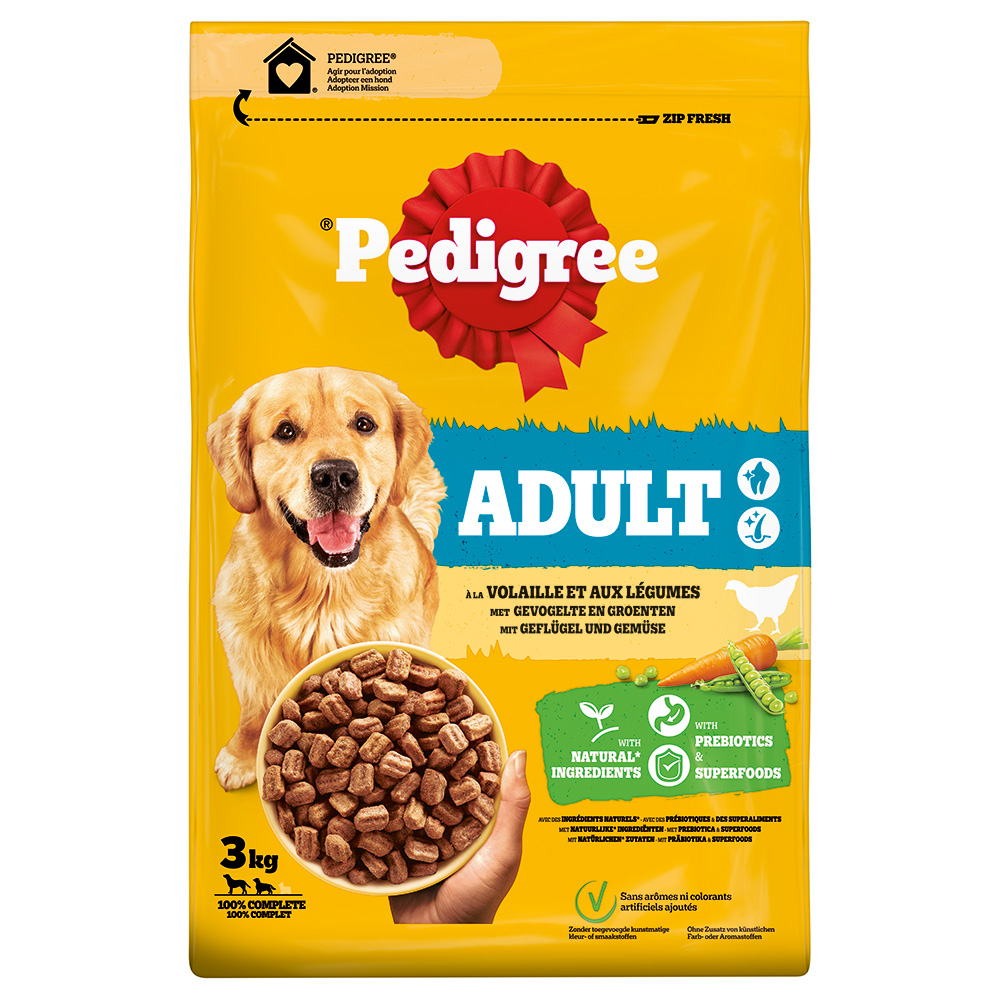 1,4 kg / 3 kg / 7 kg / 12 kg Pedigree zum Sonderpreis! - Adult Geflügel & Gemüse 3 kg von Pedigree