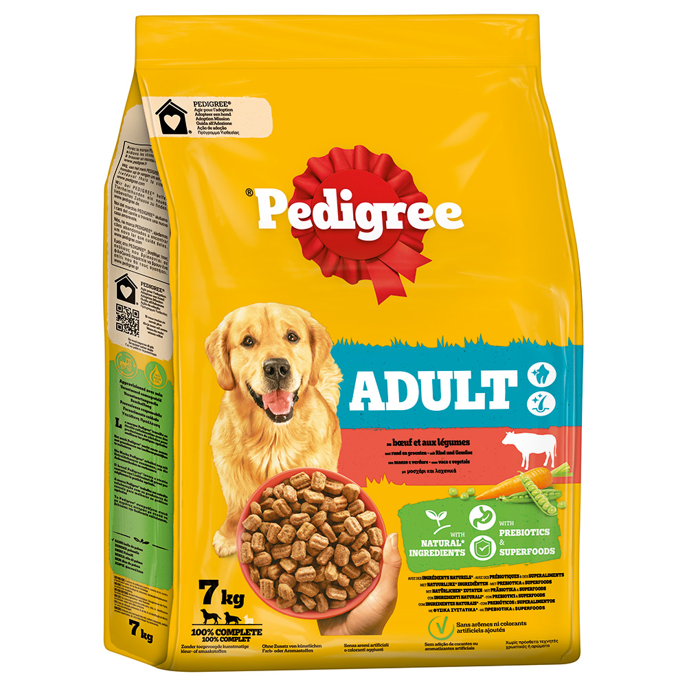 1,4 kg / 3 kg / 7 kg / 12 kg Pedigree zum Sonderpreis! - Adult mit Rind & Gemüse 7 kg von Pedigree