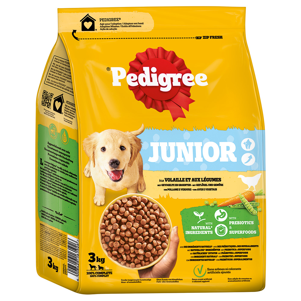 1,4 kg / 3 kg / 7 kg / 12 kg Pedigree zum Sonderpreis! - Junior Geflügel & Gemüse 3 kg von Pedigree