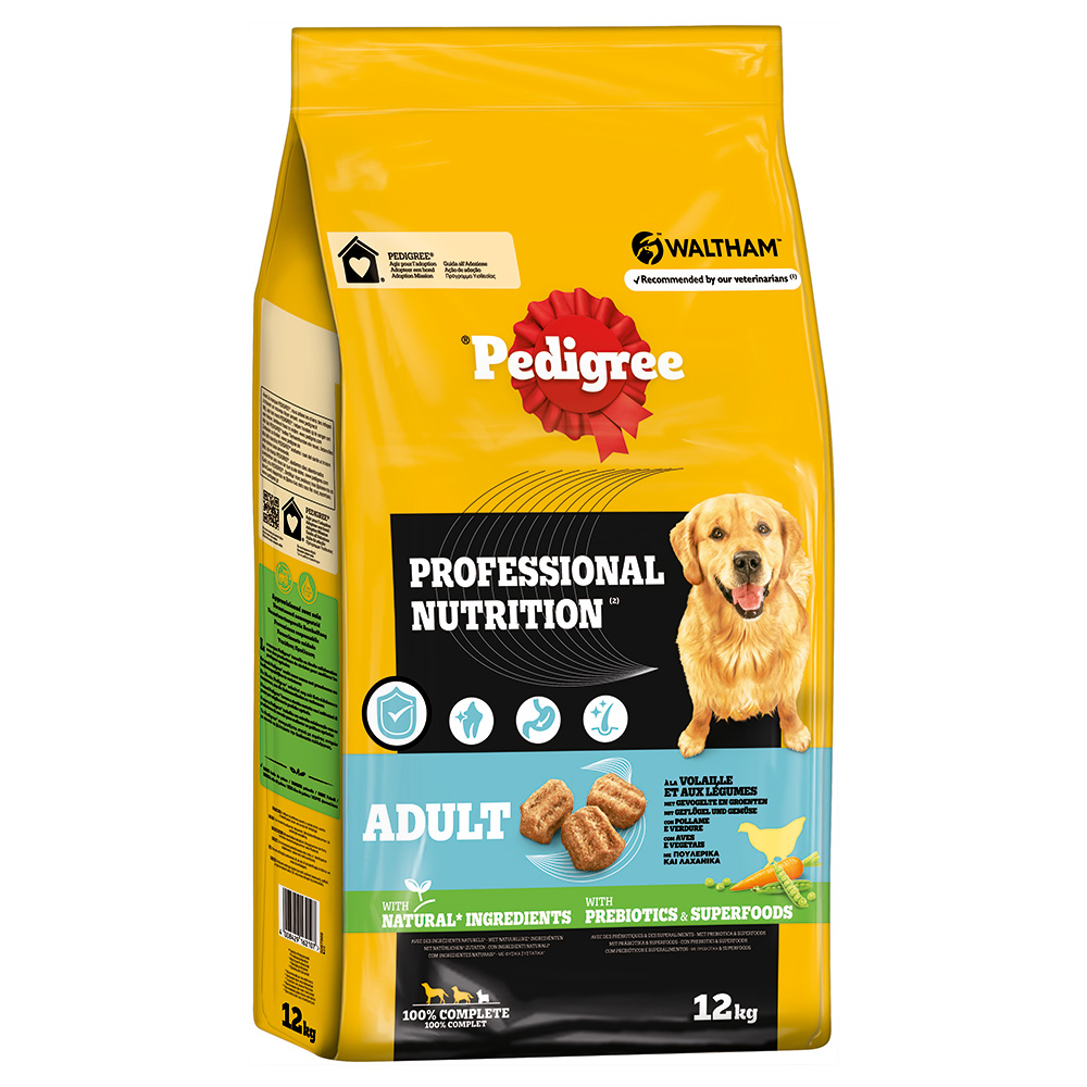 1,4 kg / 3 kg / 7 kg / 12 kg Pedigree zum Sonderpreis! - Professional Nutrition Adult mit Geflügel & Gemüse 12 kg von Pedigree