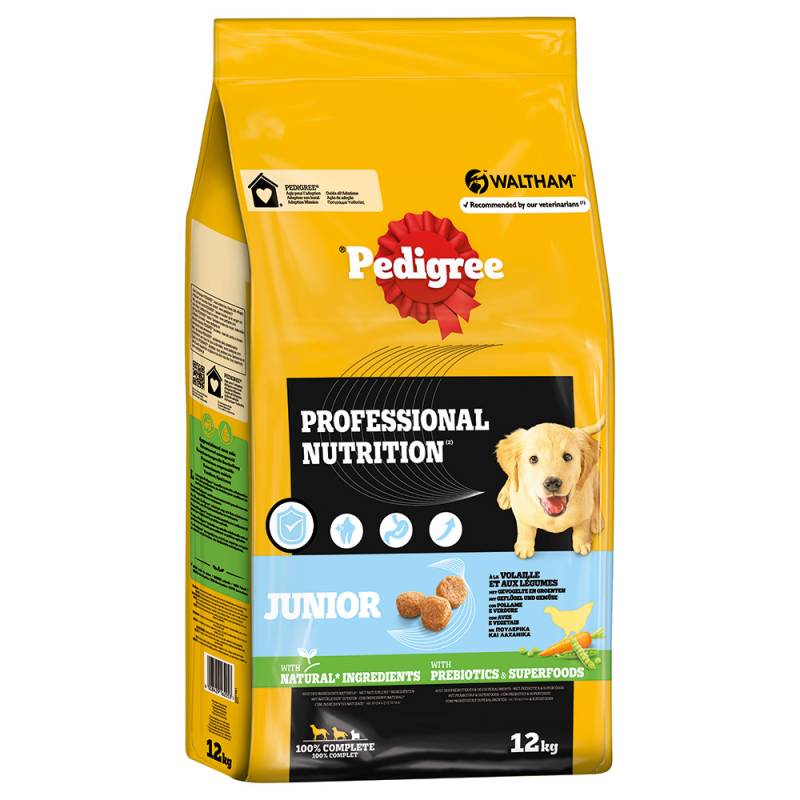 1,4 kg / 3 kg / 7 kg / 12 kg Pedigree zum Sonderpreis! - Professional Nutrition Junior mit Geflügel & Gemüse 12 kg von Pedigree