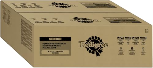 PEDIGREE DOGCARE Hundefutter Portionsbeutel Chunks in Gelee Senior 84 x 100g von PEDIGREE