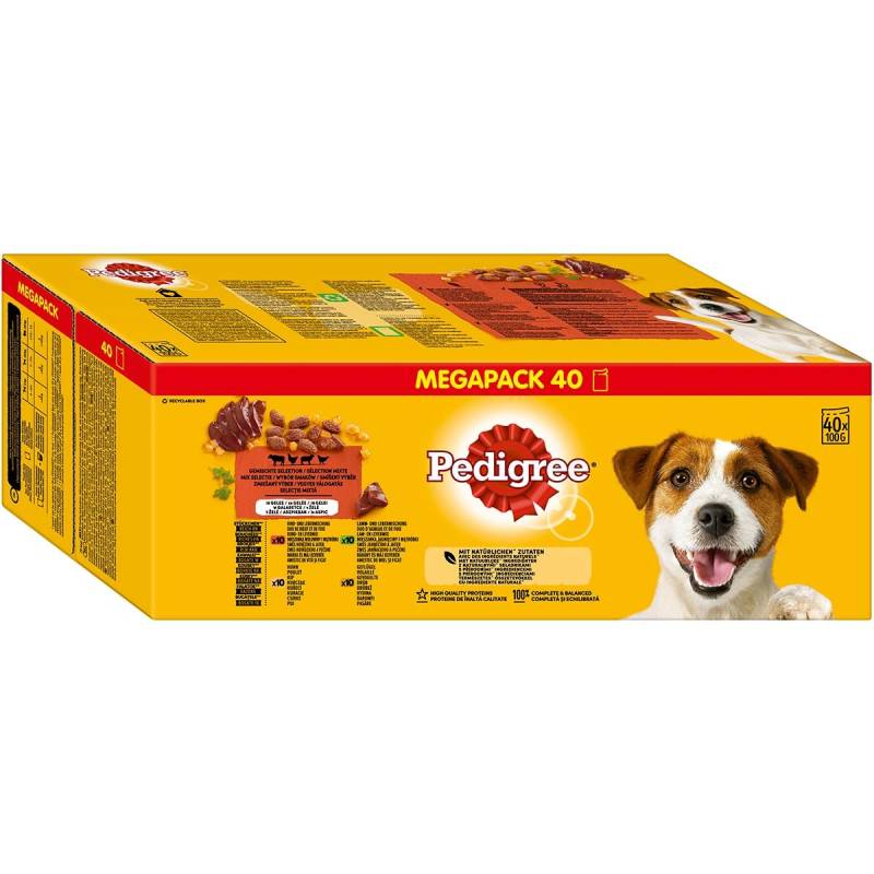 PEDIGREE Megapack Gemischte Selektion in Gelee 40x100g von Pedigree