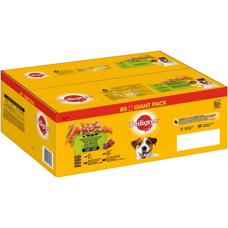 PEDIGREE Pouch Adult Gem. Selektion Giant Pack 2 80x100g von Pedigree