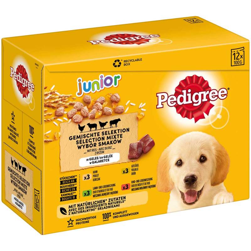 PEDIGREE Pouch Junior Gem. Selektion Multipack 24x100g von Pedigree