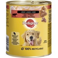 Pedigree Adult Plus 12x800g Rind mit Markknochen, in Sauce von Pedigree