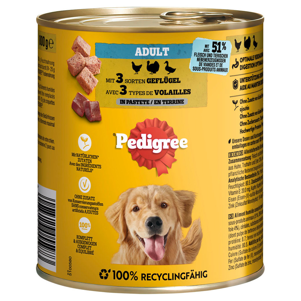 Pedigree Classic 12 x 800 g - Geflügel in Pastete Pedigree Classic 12 x 800 g - Geflügel in Pastete von Pedigree