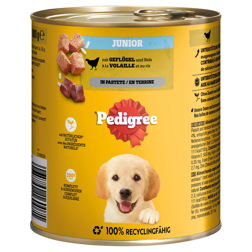 Pedigree Classic 12 x 800 g - Junior Geflügel in Pastete Pedigree Classic 12 x 800 g - Junior Geflügel in Pastete von Pedigree