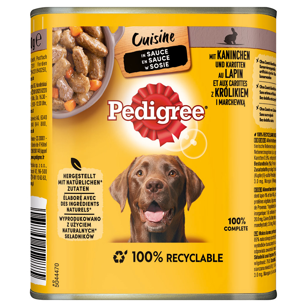 Pedigree Classic 12 x 800 g - Kaninchen & Karotten in Soße Pedigree Classic 12 x 800 g - Kaninchen & Karotten in Soße von Pedigree