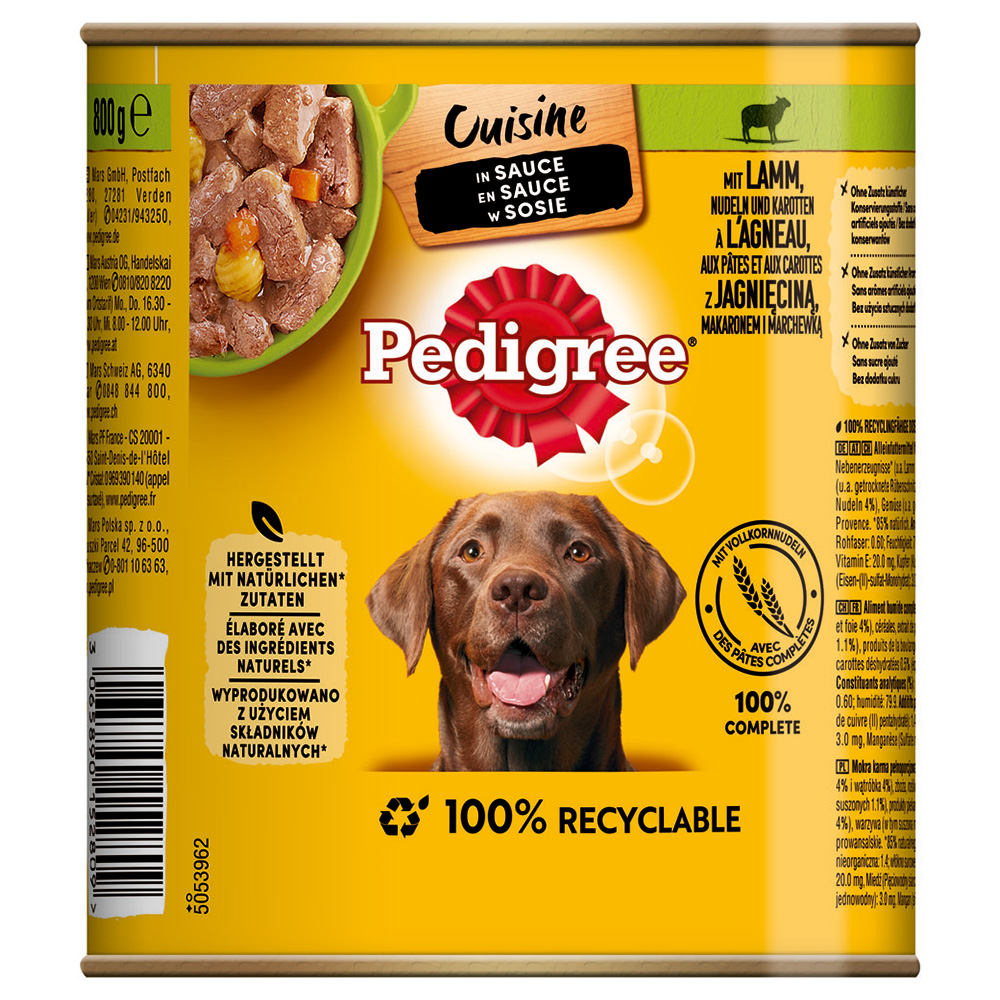 Pedigree Classic 12 x 800 g - Lamm & Karotten in Soße Pedigree Classic 12 x 800 g - Lamm & Karotten in Soße von Pedigree