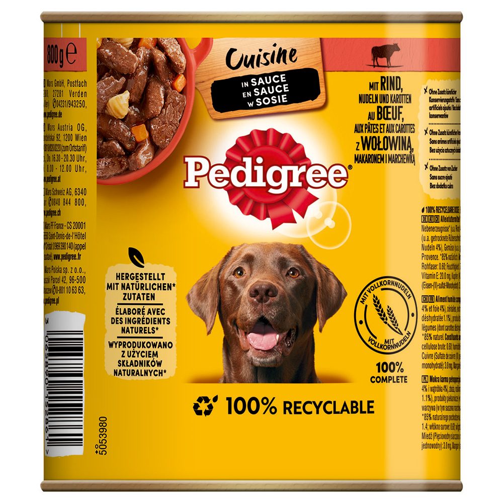 Pedigree Classic 12 x 800 g - Rind & Karotten in Soße Pedigree Classic 12 x 800 g - Rind & Karotten in Soße von Pedigree