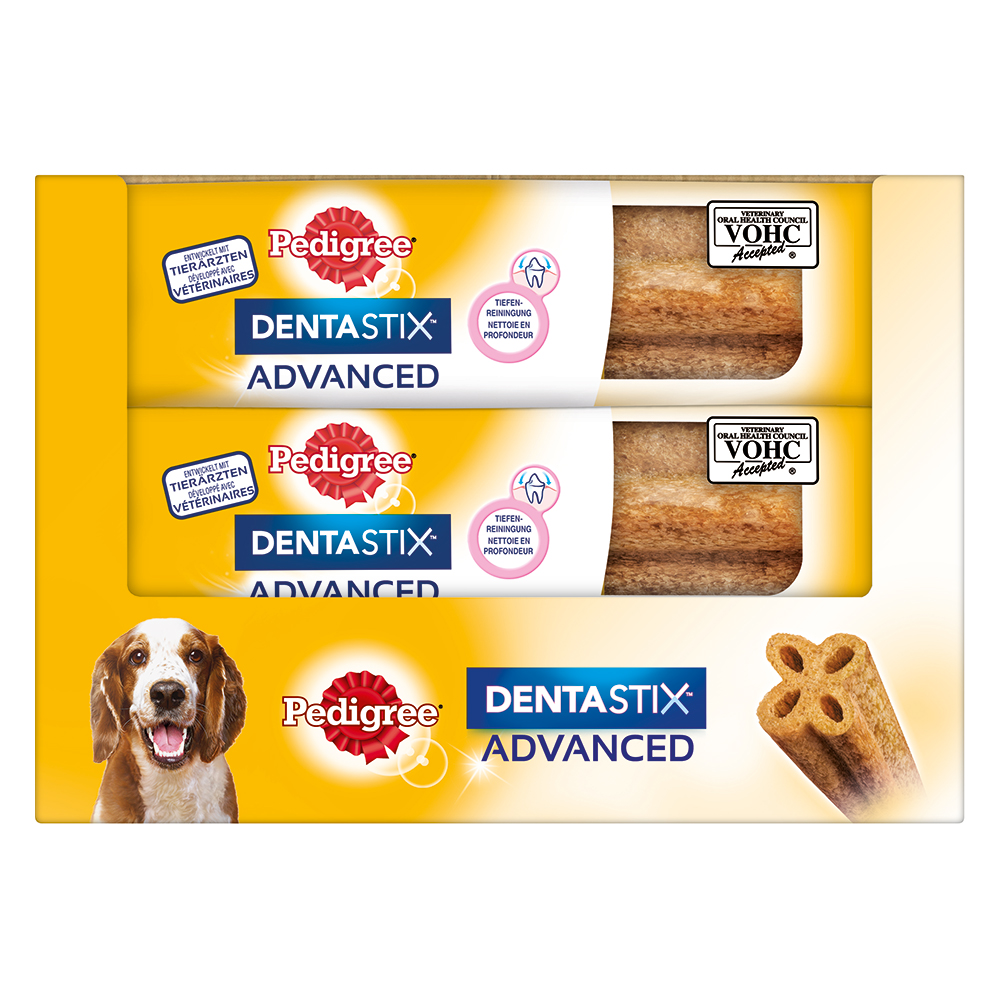 Pedigree Dentastix Advanced für mittelgroße Hunde (10-25 kg) - Sparpaket: 6 x 80 g für mittelgroße Hunde von Pedigree