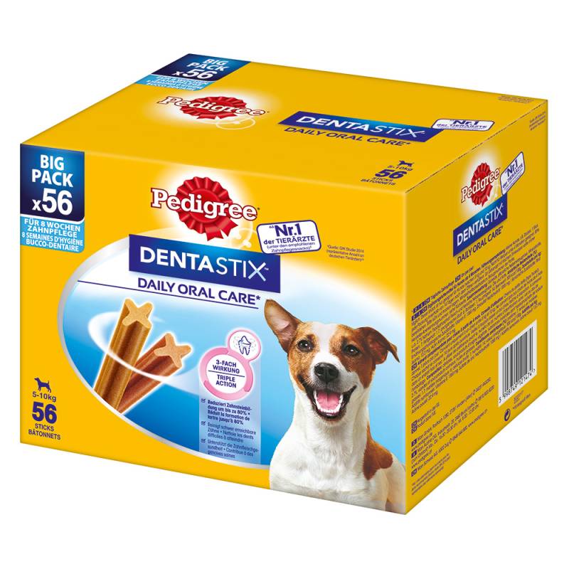 Pedigree Dentastix Hund: Zahnpflege Snacks für kleine Hunde (5-10 kg) - Multipack (56 Stück) von Pedigree