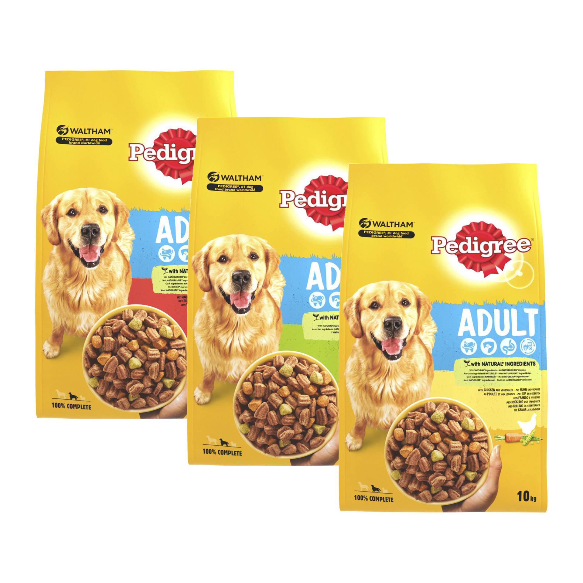 Pedigree Dry Adult - Hundebrocken - Geflügel & Gemüse - 12kg von Pedigree