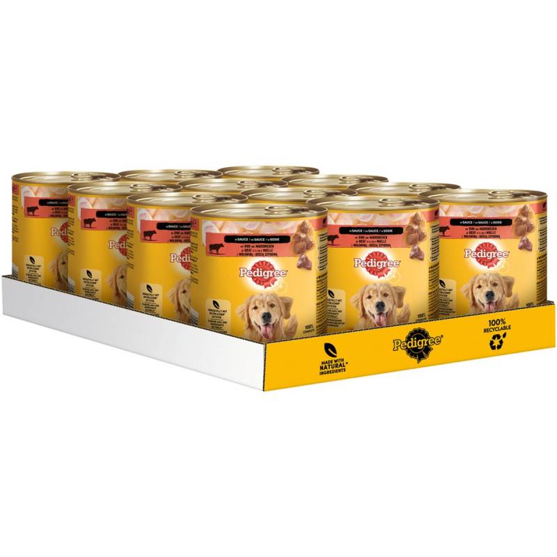 Pedigree Plus Markknochen mit Rind in Sauce 12x800g von Pedigree