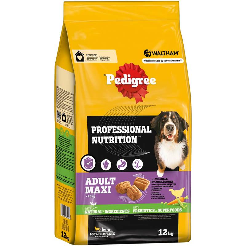 Pedigree Professional Nutrition Adult Maxi Geflügel & Gemüse 12kg von Pedigree