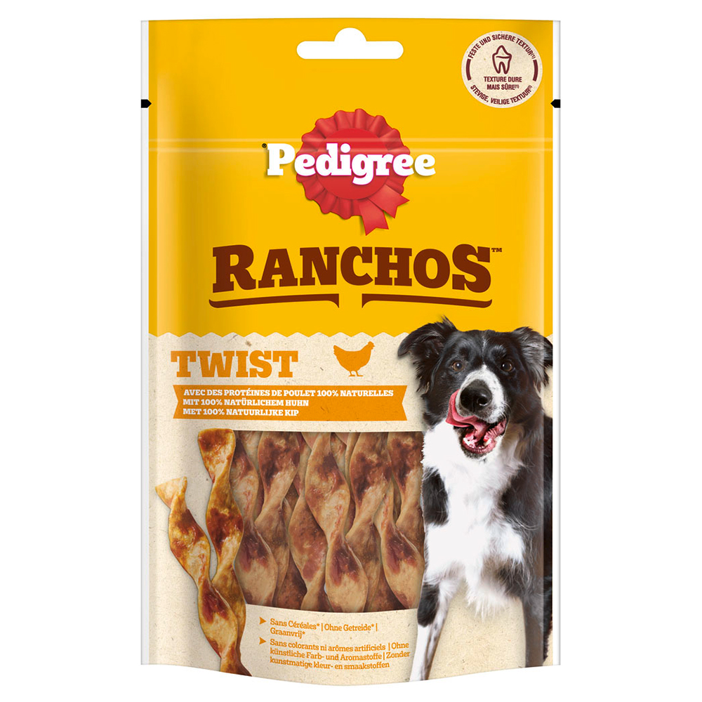 Pedigree Ranchos Twists - Sparpaket: Huhn 8 x 60 g von Pedigree