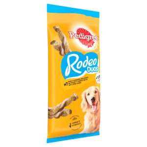 Pedigree Rodeo Duos mit Huhn und Speck-Geschmack Hundesnack (123 g) 10 x 123 g von Pedigree