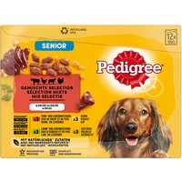 Pedigree Senior Frischebeutel Multipack - 12 x 100 g (4 Sorten gemischt) von Pedigree