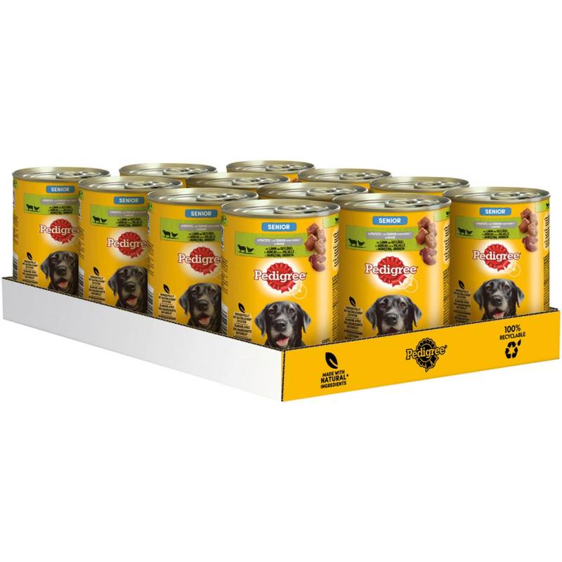 Pedigree Senior mit Lamm und Geflügel in Pastete 12x400g von Pedigree