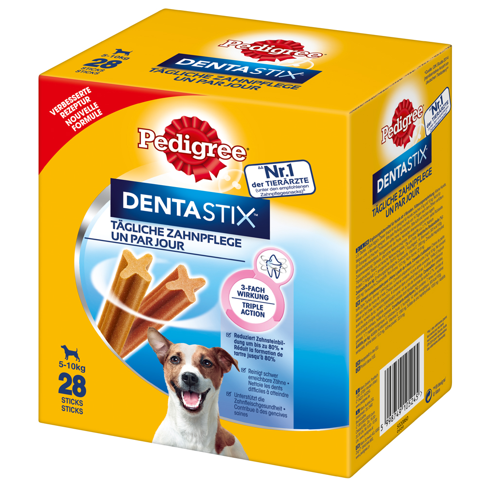 Pedigree Snacks für Hunde zum Sonderpreis! - Dentastix Zahnpflege Snacks für kleine Hunde (5-10 kg) Multipack (28 Stück) von Pedigree