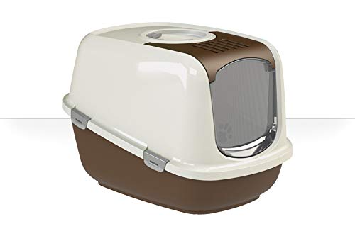 PeeWee Katzenklo EcoDome braun geschlossene Katzentoilette System doppelter Boden Trennsystem von PeeWee