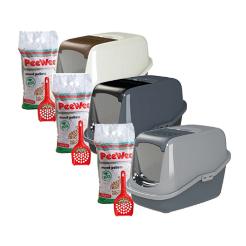PeeWee EcoHus Katzenklo Starter-Paket - Grau PeeWee EcoHus Katzenklo Starter-Paket - Grau von PeeWee