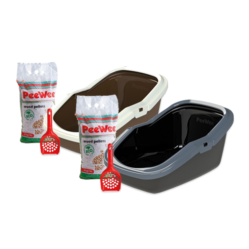 PeeWee EcoMinor Katzentoilette Starter-Paket - Schwarz von PeeWee