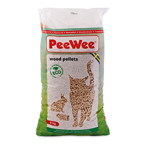 PeeWee 14 L / 9 KG Holzstreu Katzenstreu Einstreu Bio Öko Streu Pellets von PeeWee