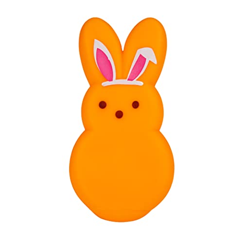 Peeps for Pets Quietschendes Hundespielzeug, Hase mit Hasenohren, Orange von Peeps for Pets