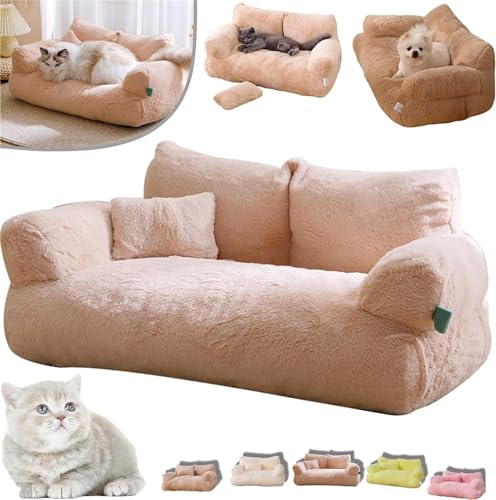 Beruhigendes Haustier-Sofa, 2024 Beruhigendes Haustier-Sofa, beruhigendes Hundebett, flauschiges Plüsch-Haustiersofa, weiches beruhigendes Katzensofa, Betten, Memory-Schaum, orthopädisches Hundebett, von Pelinuar