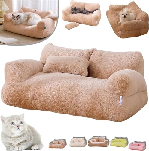 Beruhigendes Haustier-Sofa, 2024 Beruhigendes Haustier-Sofa, beruhigendes Hundebett, flauschiges Plüsch-Haustiersofa, weiches beruhigendes Katzensofa, Betten, Memory-Schaum, orthopädisches Hundebett, von Pelinuar