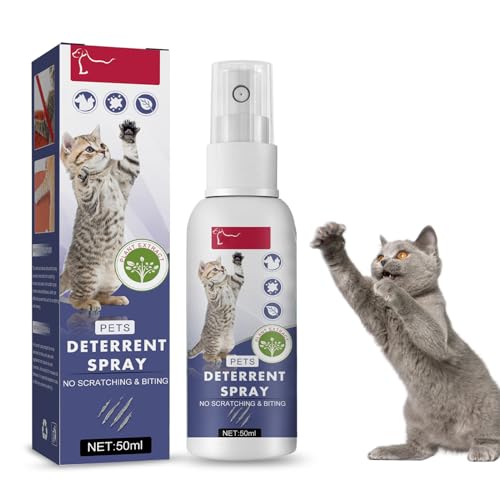 Pemarlis 50ml Kratzschutz Sofa Katze, Anti Kratz Folie für Katzen,Antikratzspray Katzen, Calming Spray, Beruhigung für Katzen, Anti Stress, für Pflanzen, Möbel, Böden, schützt Ihr Zuhause von Pemarlis