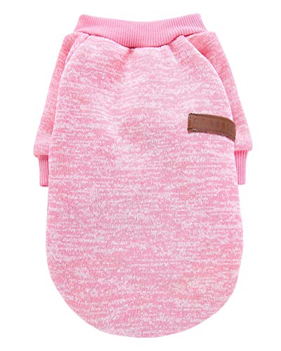 Haustier Katze Hund Pullover Warme Hund Pullover Cat Kleidung Haustier Mantel Hund Jumper Für Welpen Small Medium Large Dog Pink XS von PengGengA