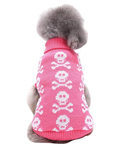 Hunde Hoodie Kapuzenpullover Soft Bequem Sweatshirt Katze Hund Pullover Haustier Mantel Hund Jumper Weihnachten Pink 2 L von PengGengA