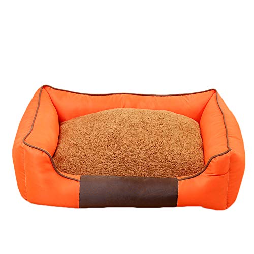 PengGengA Dog Weiche Hundebett Katzenbett Hundekissen Wasserdicht Haustierbett Gepolstert Zwinger Orange M von PengGengA