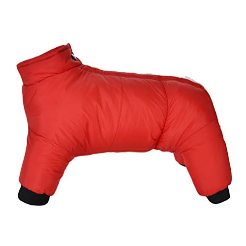 PengGengA Haustier Hund Kleidung Hundejacke Winterweste Jacken Hundemantel Winddicht Kleine Hunde Kleidung für Französisch Bulldog Welpen (Rot, 2XL) von PengGengA