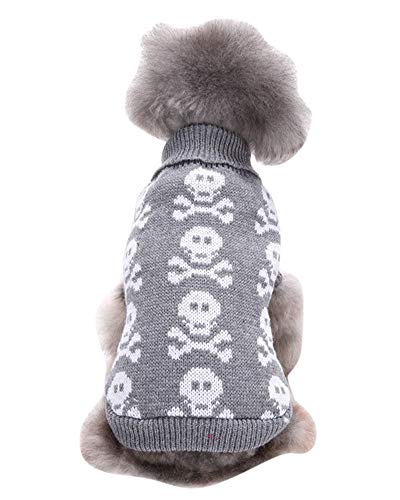 PengGengA Hunde Hoodie Kapuzenpullover Soft Bequem Sweatshirt Katze Hund Pullover Haustier Mantel Hund Jumper Weihnachten Grau 2 2XL von PengGengA