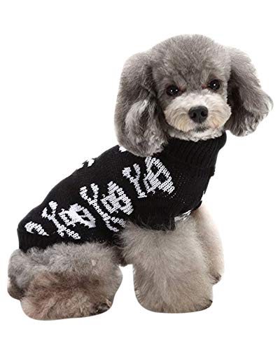 PengGengA Hunde Hoodie Kapuzenpullover Soft Bequem Sweatshirt Katze Hund Pullover Haustier Mantel Hund Jumper Weihnachten Schwarz 2 S von PengGengA