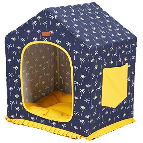 PengGengA Hundehütte, Abnehmbar und Waschbar Hundebett Katzenbett, Beständigkeit gegen Kratzer, Hundehöhle Katzenhaus Größe 37 * 45 * 51cm, 37 * 45 * 51cm von PengGengA